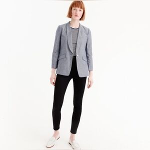 J. CREW Unstructured Shawl Collar Cotton Linen Blazer. Size 14 (Fitted)